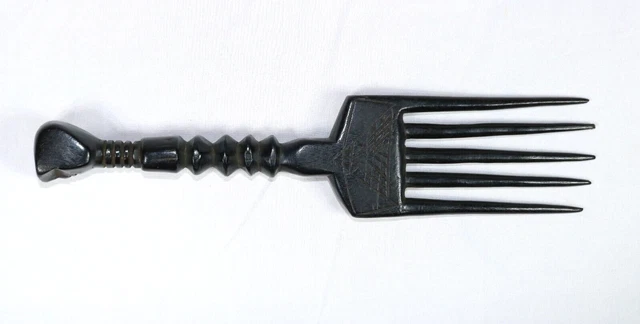 Antique African Ibo Igbo Camaroon Ebony Comb Aspects Of Africa Museum