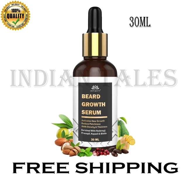 Intimify Olio Crescita Barba Per più Veloce, Baffi Barba Crescita 30ml