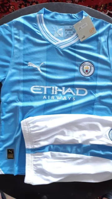 Manchester City maillot Domicile ensemble Enfant 2023 2024