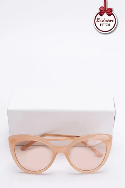 RRP €310 ANDY WOLF Grace Cat Eye occhiali da sole fatti a mano lenti colorate rosa
