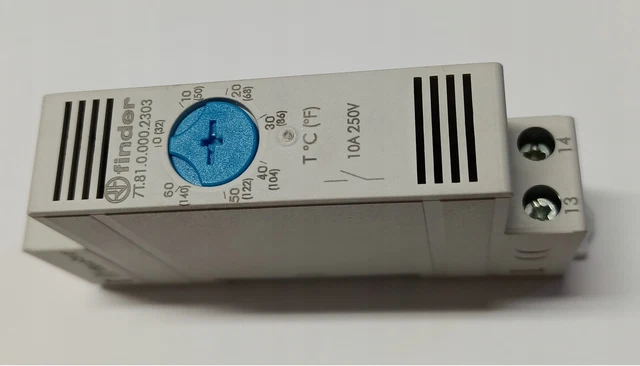 Finder Thermostat For Cabinet 7T.81.0.000.2303 /#8 1K3B 0118