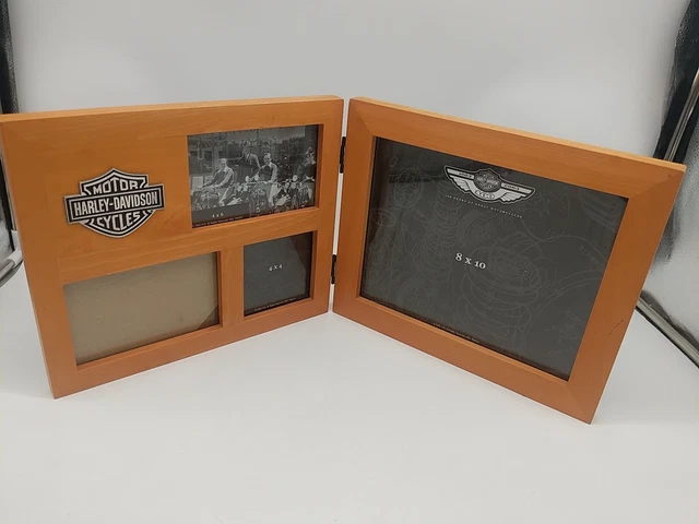 2003 100th Anniversary Harley-Davidson Wooden Folding Picture Frame Bar Shield 2003 100th Anniversary Harley-Davidson Wooden Folding Picture Frame Bar Shield