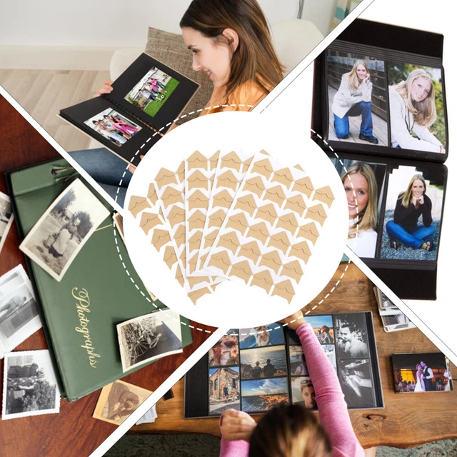 288 Autocollants Coins Photo Noir - Pour Albums, Scrapbooking Et Journaling