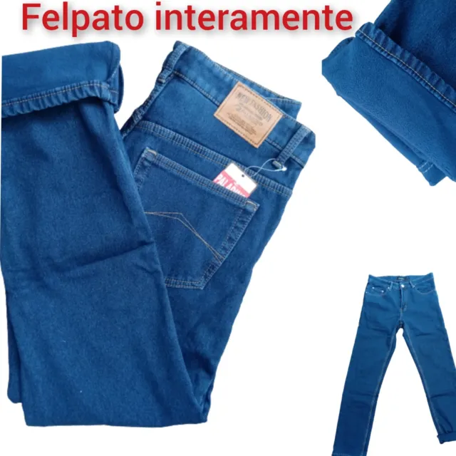 Paladino Jeans Uomo Classico 5 Tasche Denim Pantalone Blu Taglie Forti (52)  : : Moda