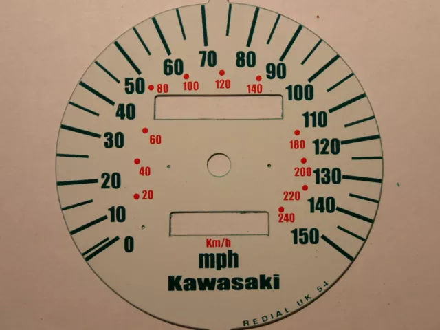 Kawasaki Zr-7 (Zr750F1-F5) 1999-2003 Replacement Mph Speedo Clock Dial Underlay