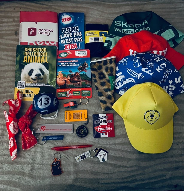 Lot De 9 Goodies Caravane Tour De France - Cyclisme, Objets Publicitaires