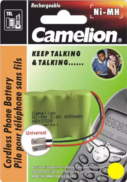 Batterie pile accu rechargeable Camelion téléphone sans fil 3,6V 600mah C028