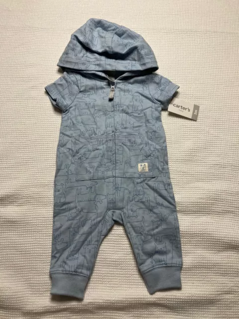 Baby Boy Carters Knit SS Dog Outfit Size 0-3 M