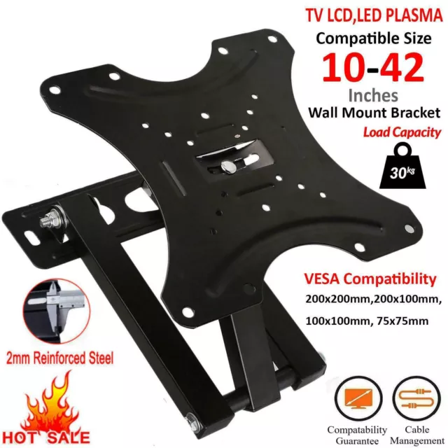 Tilt Swivel TV Wall Bracket Mount For 10-42 Inch 3D LCD LED Plasma UK