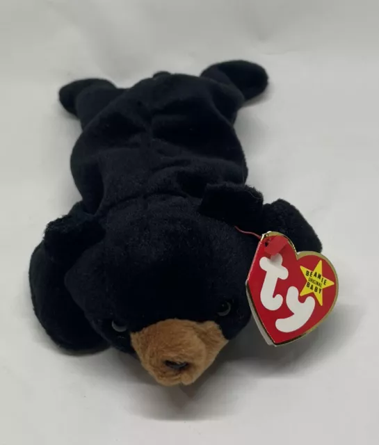 Ty Beanie Baby Blackie the Bear Retired Vintage 1993 PVC Pellets Tag Errors