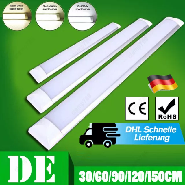 LED Unterbauleuchte Lichtleiste 230V Küchen Leuchte 30cm 60cm 90cm 120cm 150cm