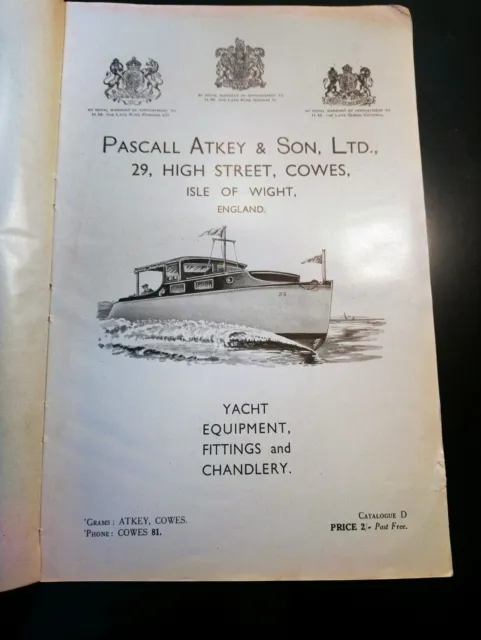 Pascall Atkey vintage 1935 yacht chandlery catalogue 321 pages 3