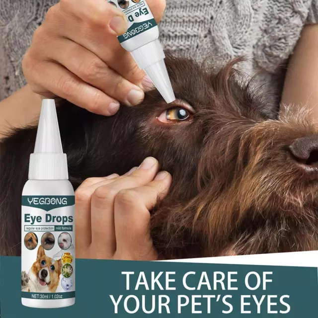 1/2/3X Pet Eye Drops Cats And Dogs To Remove Tear Marks Eye Relieve M8Z6