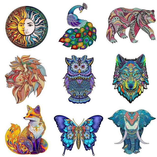 A3 Wooden Jigsaw Puzzles Unique Animal Shape Adult Kid Child Toy Gift Home AU