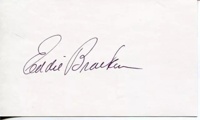 Eddie Bracken "National Lampoons Vacation" Comic Actor Signed Card Autograph