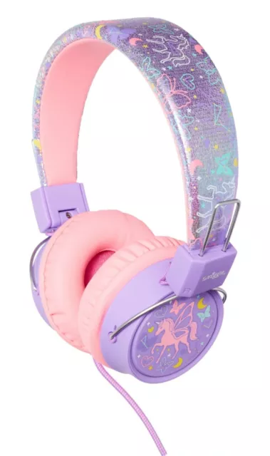 SMIGGLE PREMIUM UNICORN Sky Fold Up Headphones W Hands Free