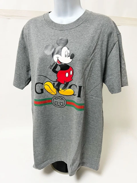 T SHIRT UOMO GUCCI x Disney Topolino oversize cotone grigio XS