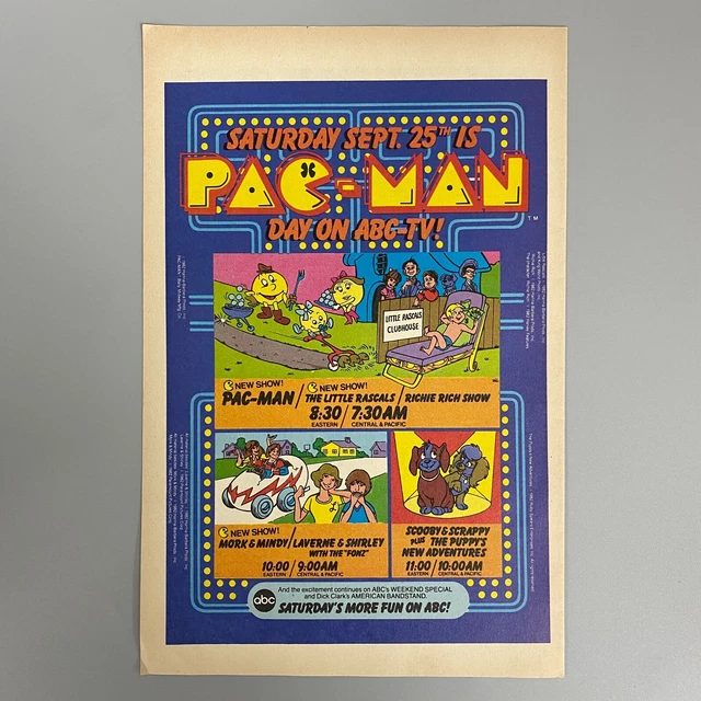 Publicité Vintage 1984 Pac-Man & Miss Pac-Man & Panthère Rose - Issue D'une Revue D'époque