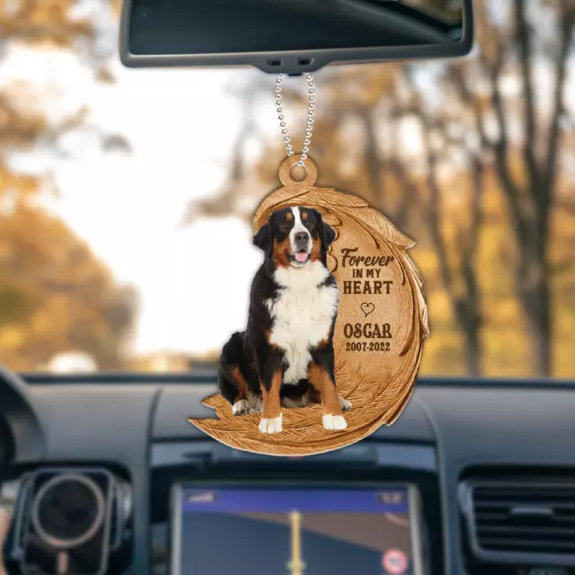 Bernese mountain angel Car Ornament, dog memorial Angel Wings Christmas Ornament