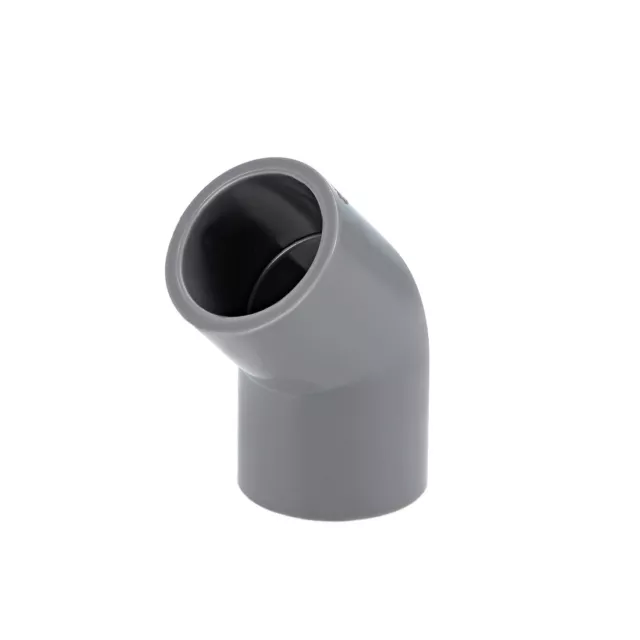 PVC Pipe Fitting, 20mm Slip Socket, 45 Degree Elbow Connector Gray 5Pcs