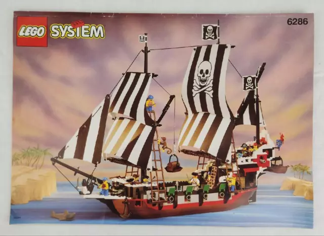 LEGO Pirates 6286 Skull's Eye Schooner Pirate Ship Building Instructions Manual