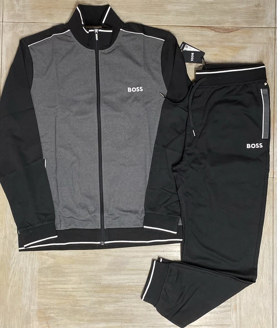 HUGO BOSS MENS Tracksuit XL Black BOSS Suit RRP £225 Full Tracksuit £79