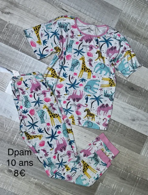 Dpam 10 Ans Fille : Pyjama Coton Été TBE