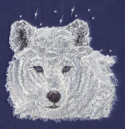 Embroidered Short-Sleeved T-Shirt - Winter Wolf M1238 Sizes S - XXL