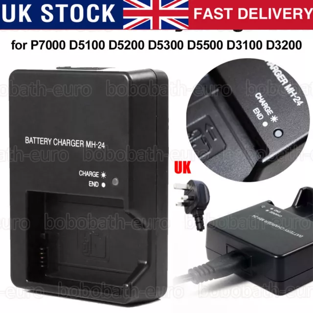 MH-24 EN-EL14 Battery Charger for Nikon D3100 D3200 D5100 D5200 D5300 D5500Mains