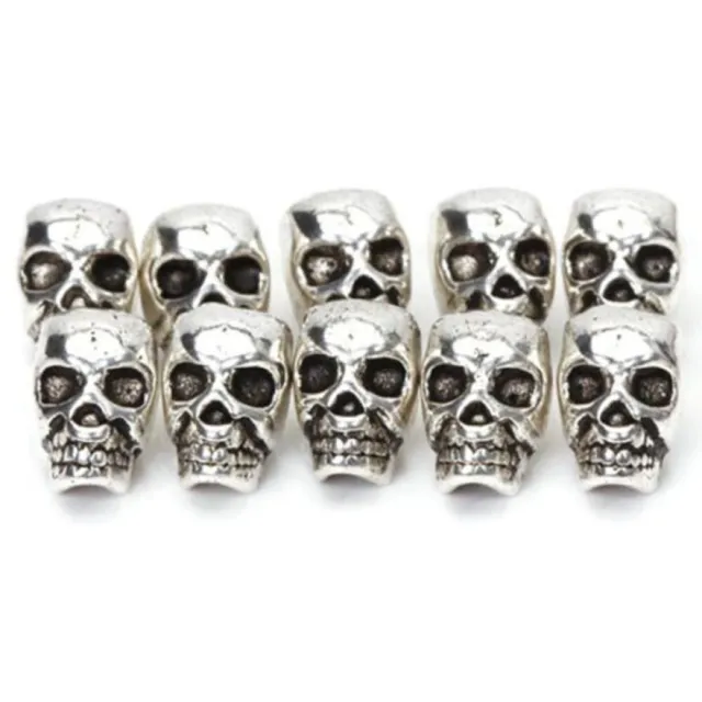 10 Pcs Space Beads Skull Large Hole Beads Jewelry Necklace Punk