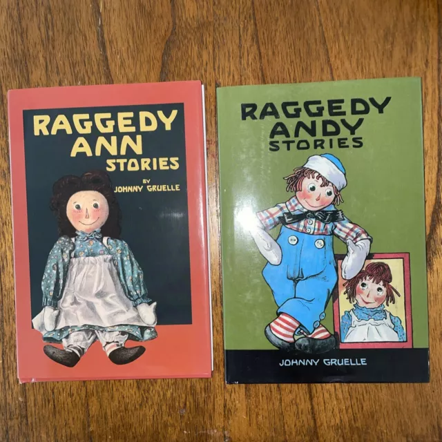 Raggedy Ann Stories + Andy LOT OF 2 Books Johnny Gruelle 1993 Simon & Schuster