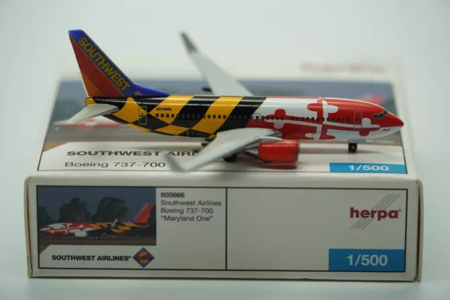 Herpa Wings 1:500 Southwest Airlines Boeing 737-700 Maryland One N214WN (505666)