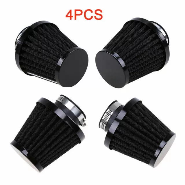 4 PCS 38/39/40mm Motorcycle Cleaner Cone Engine Air Filter Intake Breather Inlet