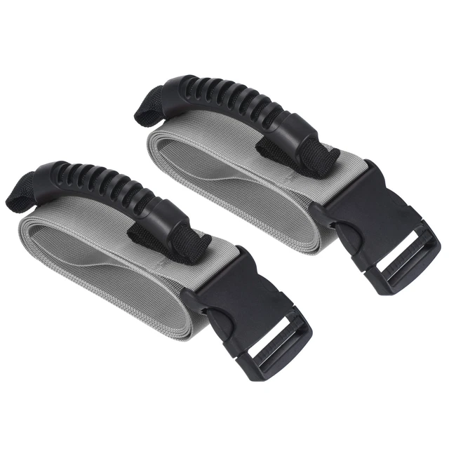 Carrying Strap with Handle, 2 Pack Adjustable Nylon Belt for Moving Boxes, Gray