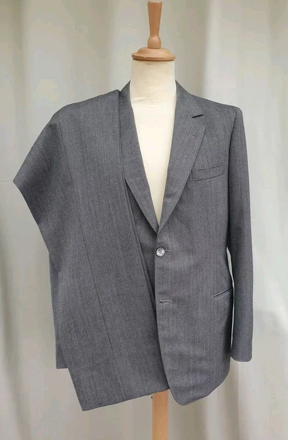 Costume Sur Mesure TROILO & PARENTE - Taille 38S/48C, Gris D'été Fresco, Occasion Bon état