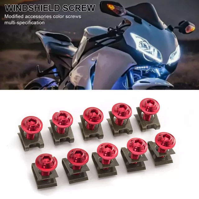 6mm M6 CNC Sportbike Fairing Body Bolt Kit Screw Spire Speed Fastener Clip Nut