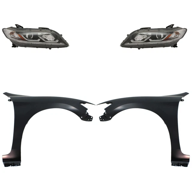 Headlight Driving Head light Headlamp Kit Driver & Passenger Side Left Right
