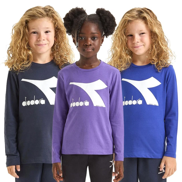 Diadora Ju T-Shirt Ls Core Maglia Bambini Cotone Maniche Lunghe 102.179982