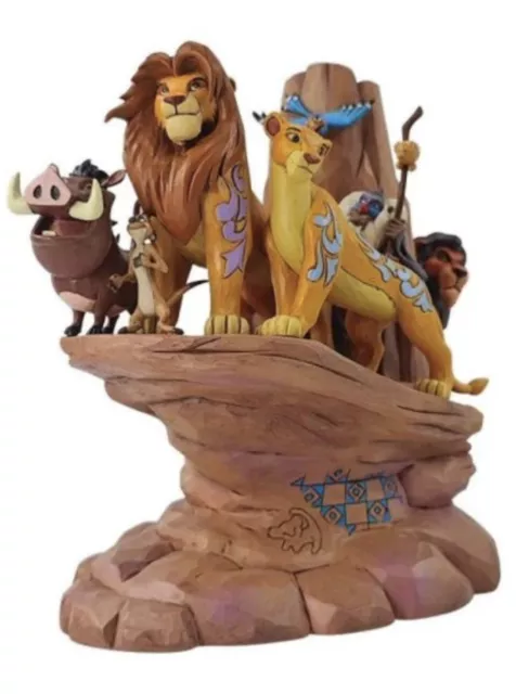 DISNEY TRADITIONS LION KING CARVED IN STONE FIGURINE NEW “PRIDE ROCK” Boxed