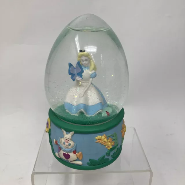 ALICE IN WONDERLAND Snow Globe Disney Plays Playful Melody Disney Snowglobe