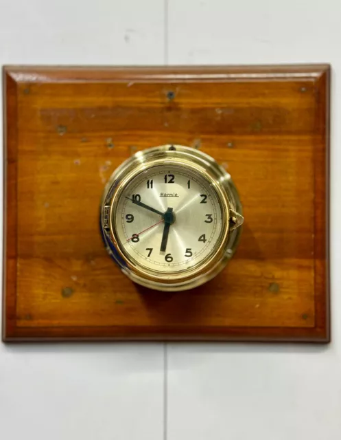 Germany Original JUNGHANS QUARTZ Vintage Reclaimed Hermle Round Wall Ship Clock 2