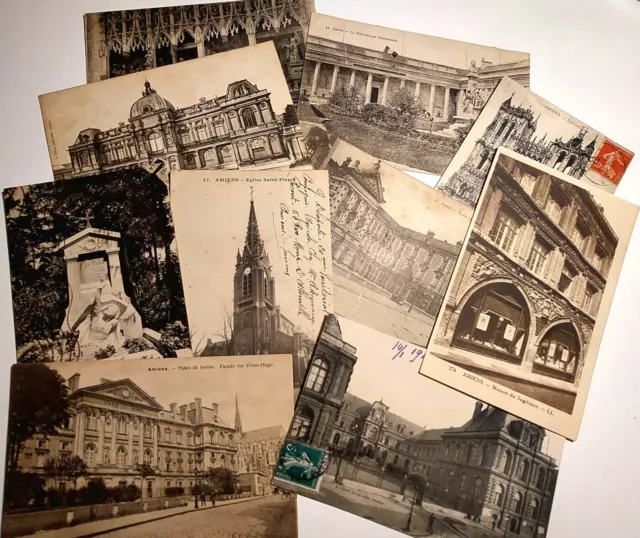 Lot de 10 cartes postales anciennes d'Amiens (cpa 80) - années 1900