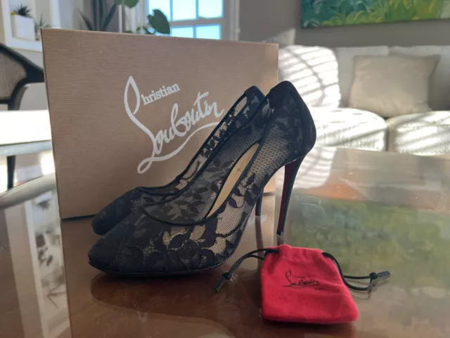 Christian Louboutin DORISSIMA LACE 100 Dentelle Heels 37.5