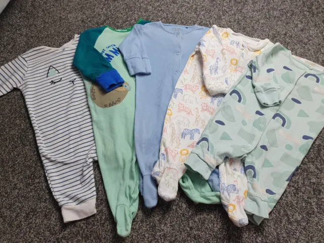 Baby Boy Next & Jojo Maman Bebe Sleepsuit Bundle 3-6 Months 💙