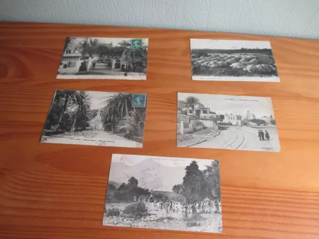 CPA lot de 5 cartes postales anciennes  ALGERIE DIVERSES
