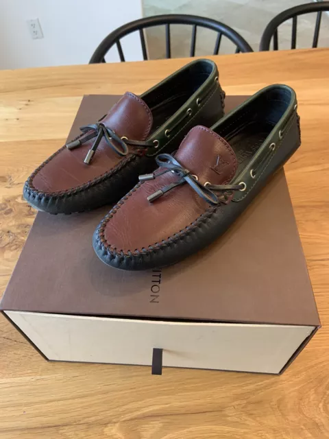 Men’s Louis Vuitton LV Made in Italy Blue Loafers Box & Receipt UK7 / US8