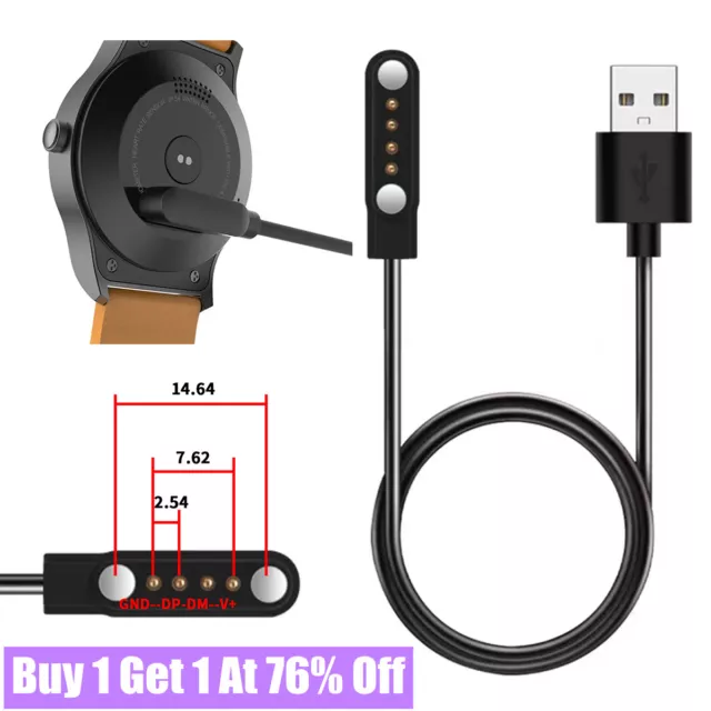 Smart Watch Charging Cable 4Pin Magnetic Charger for Smart Bracelet Universal UK