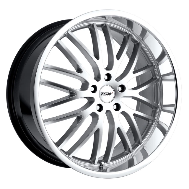 TSW Snetterton 17X8 5x120 Offset 35 Hyper Silver W/Mirror Cut Lip (Qty of 1)