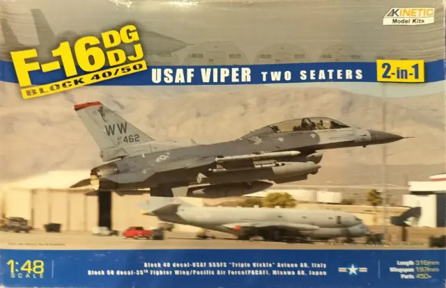 Kinetic 1:48 F-16DG/DJ Block 40/50 USAF Viper/2-Seater Model Kit 48005 SEALD BAG