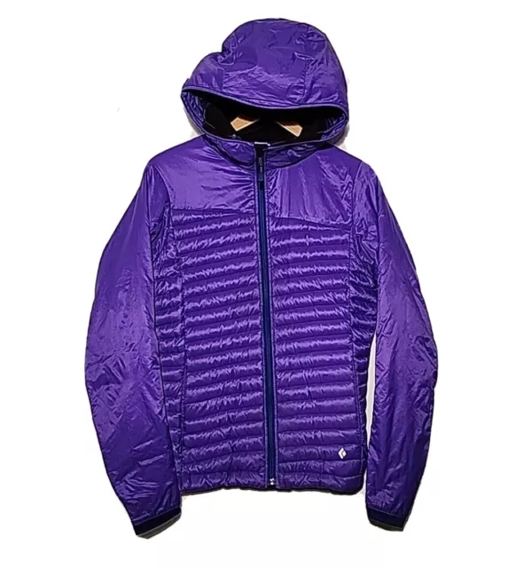 Black Diamond Womens SMALL Hot Forge Hybrid Hoody Purple Full Zip Puffer Jacket